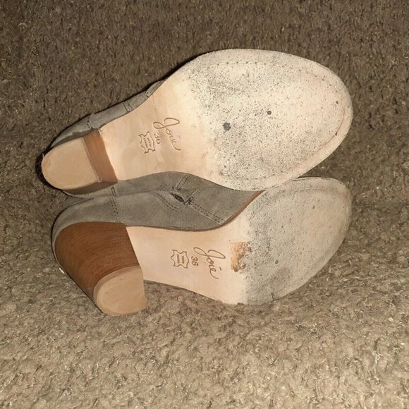 JOIE-Dalton-Charcoal/Taupe Suede Tassel Heeled Ankle Boot-Sz 36-Excellent - Picture 7 of 7